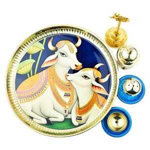 Rajasthani Pichwai Art Thali Set