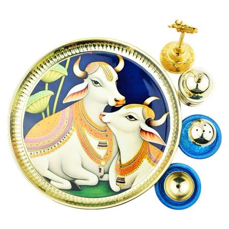 Rajasthani Pichwai Art Thali Set