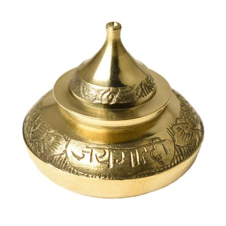 Ethnic Engraved Brass Sindoor Container