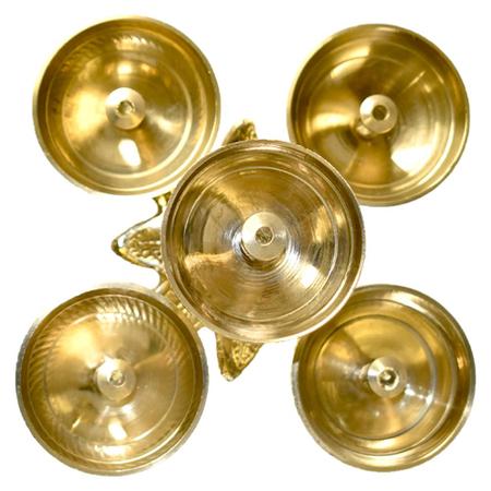 Brass 5 Wick Oil Lamp