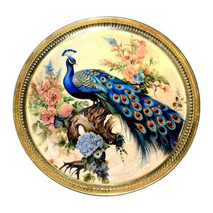 Brass Peacock Pooja Thali 11inch