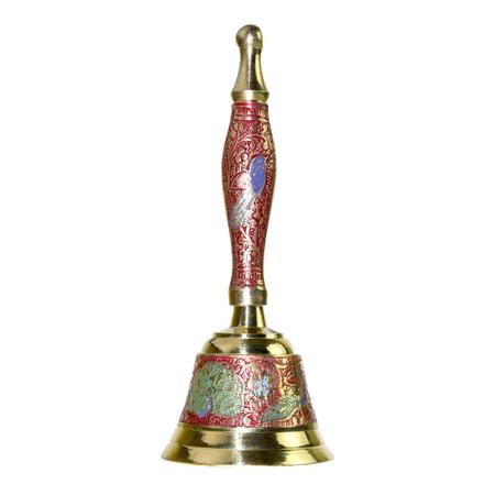 Handcrafted Brass Pooja Bell with Traditional Art