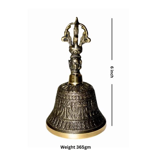 Antique Finish Brass Buddhist Vajra Bell