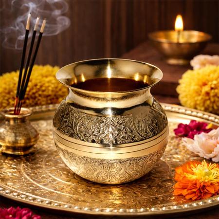 Brass Kalash for Abhishek & Worship