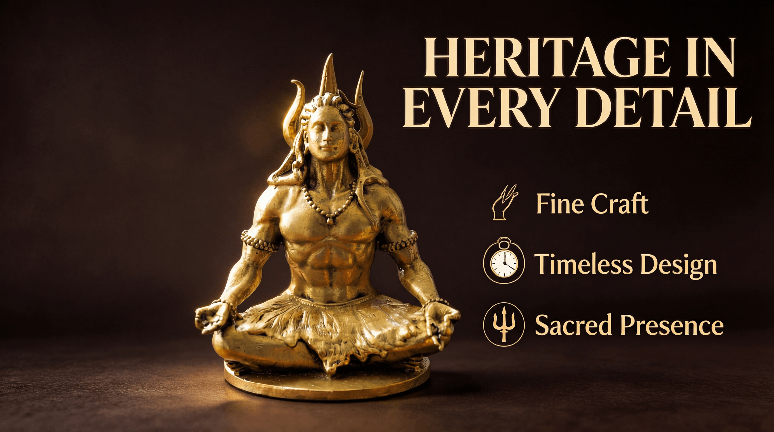 Pure Brass Adiyogi Murti